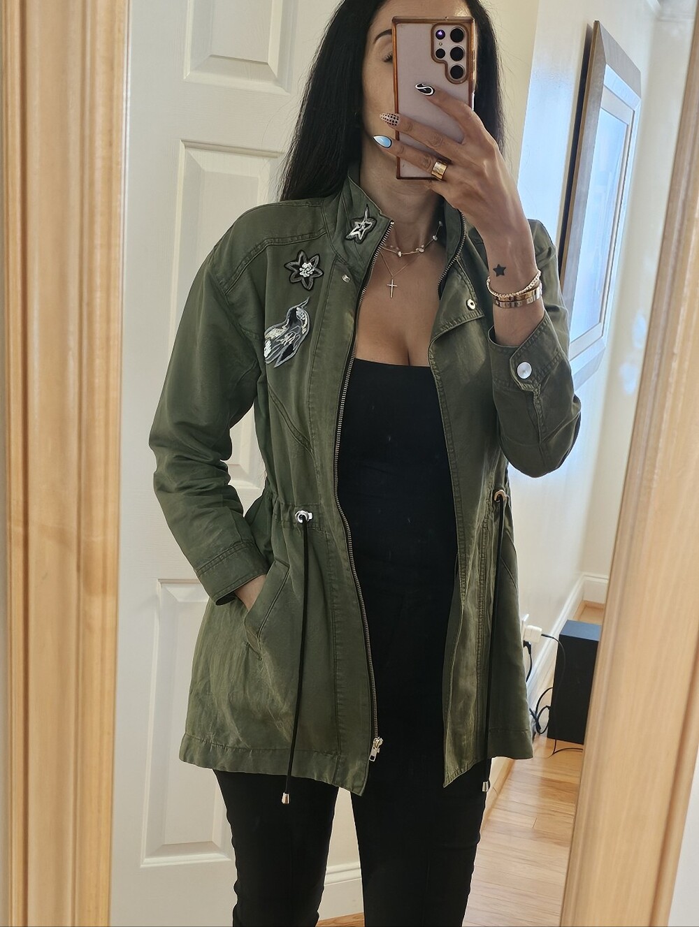 CABI Hanson Anorak Embellished Jacket-Med-Retail $199-bannana-jcrew-lauren